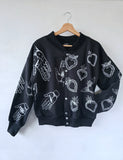 POLERON BOMBER ICONO NEGRO