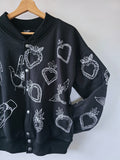 POLERON BOMBER ICONO NEGRO