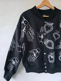 POLERON BOMBER ICONO NEGRO