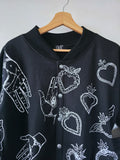 POLERON BOMBER ICONO NEGRO